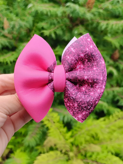 Faux Glitter Scuba Knit Hairbow