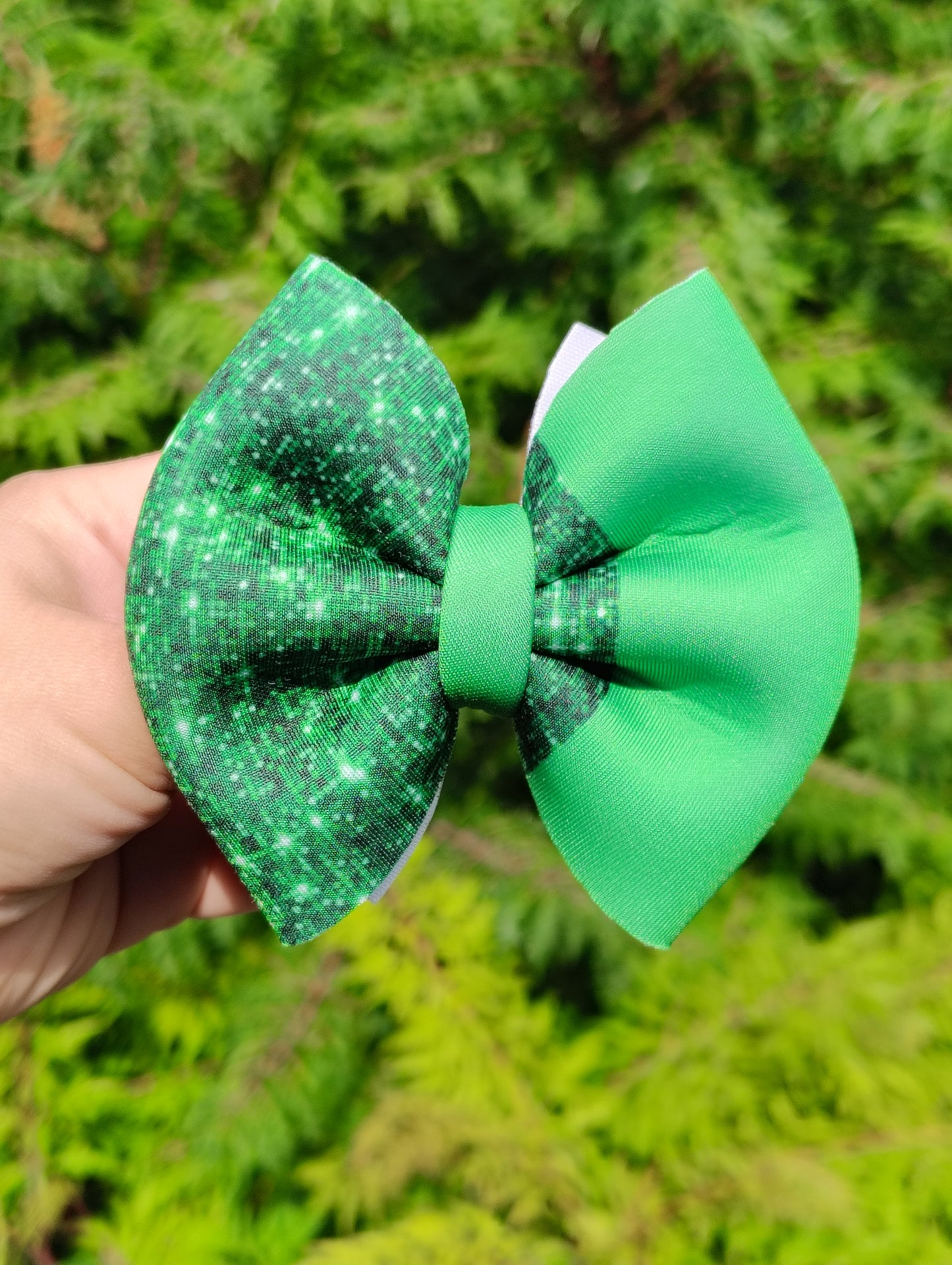 Faux Glitter Scuba Knit Hairbow