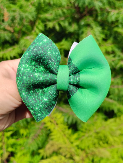 Faux Glitter Scuba Knit Hairbow