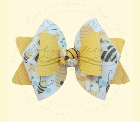 Bumble Bee Hair Bow