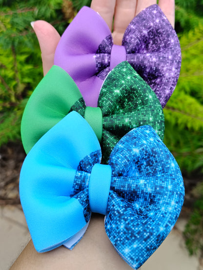 Faux Glitter Scuba Knit Hairbow